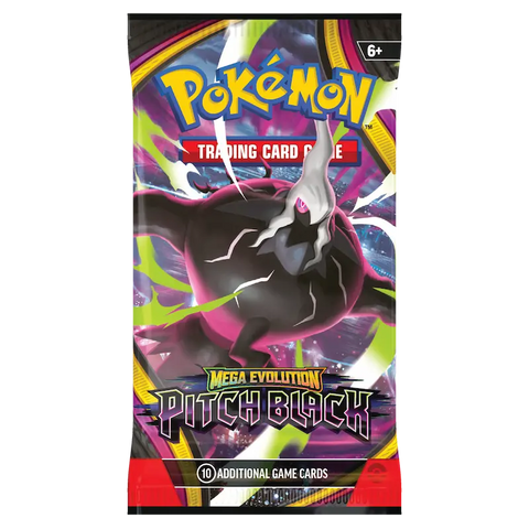 Pokémon TCG Mega Evolution Pitch Black English booster pack featuring Mega Darkrai